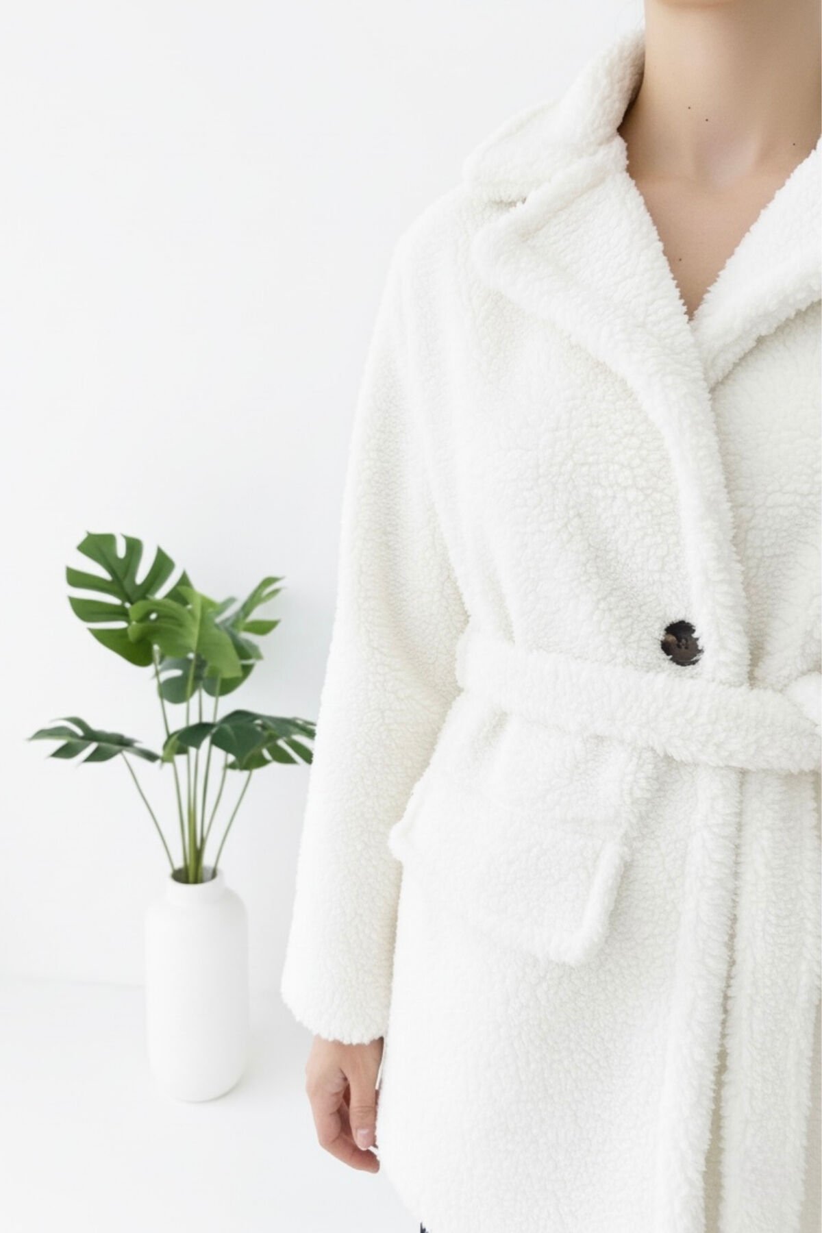 Yeni Sezon Kadın Peluş Astarlı Mont KS2561