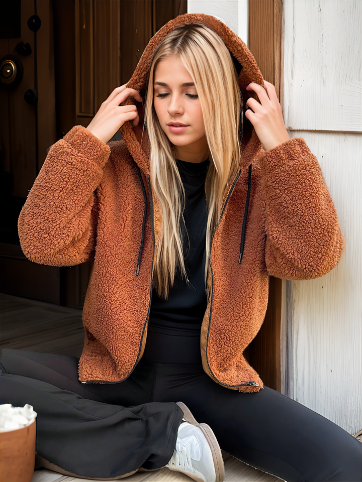 Bomber Peluş Kapüşonlu Mont Tarcın - XL