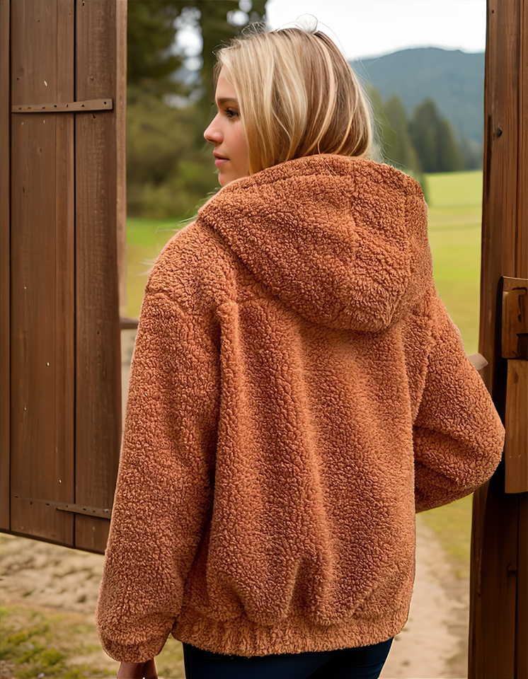 Bomber Peluş Kapüşonlu Mont Tarcın - XL