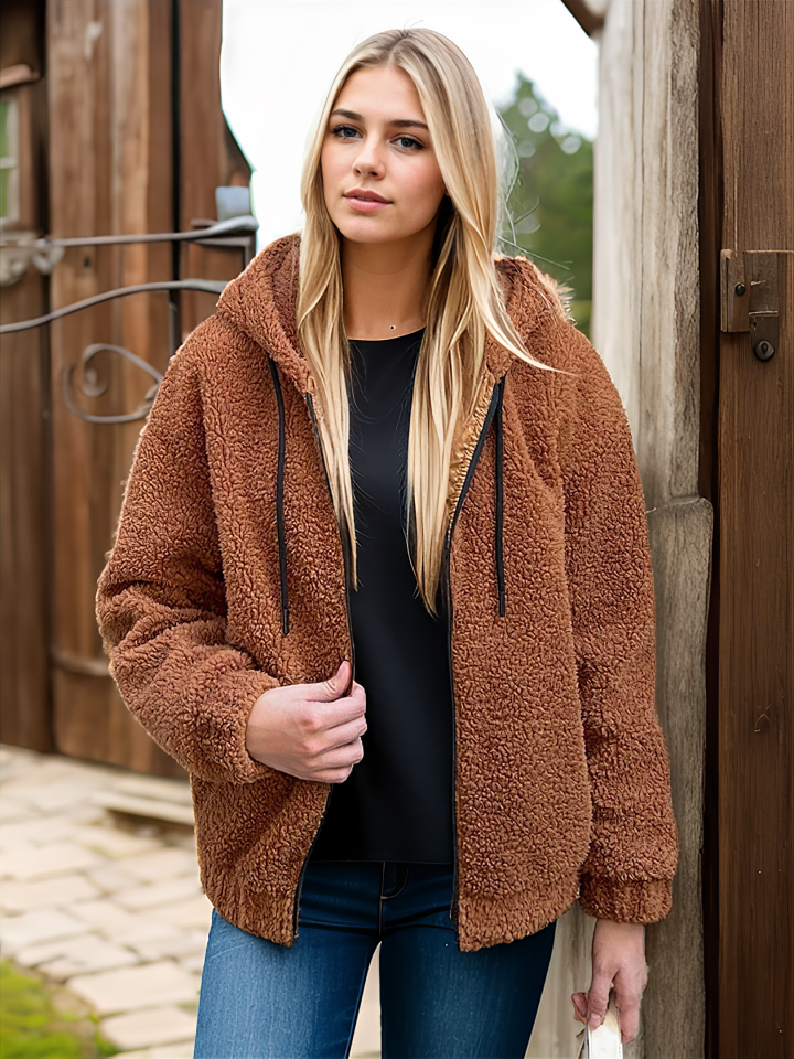 Bomber Peluş Kapüşonlu Mont Tarcın - XL