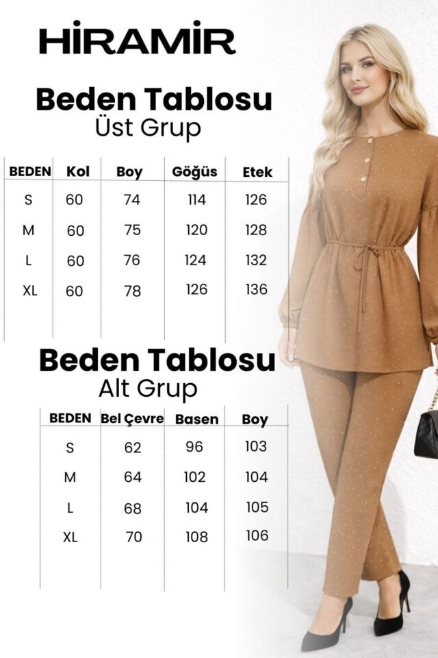 Kadın Taş Detaylı Beli Bağlamalı Bluz Pantolon Takım YZ2512 Lacivert - XL