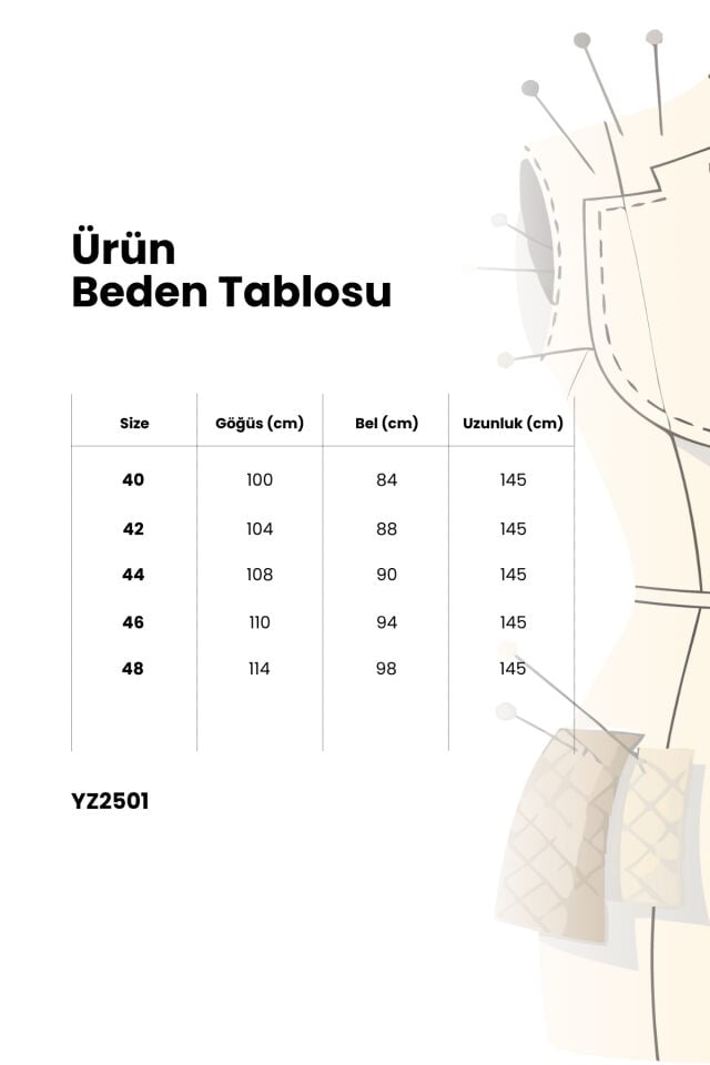 Kadın Kolları İşlemeli Astarlı Abiye Elbise YZ2501 Zümrüt Yeşili - 54