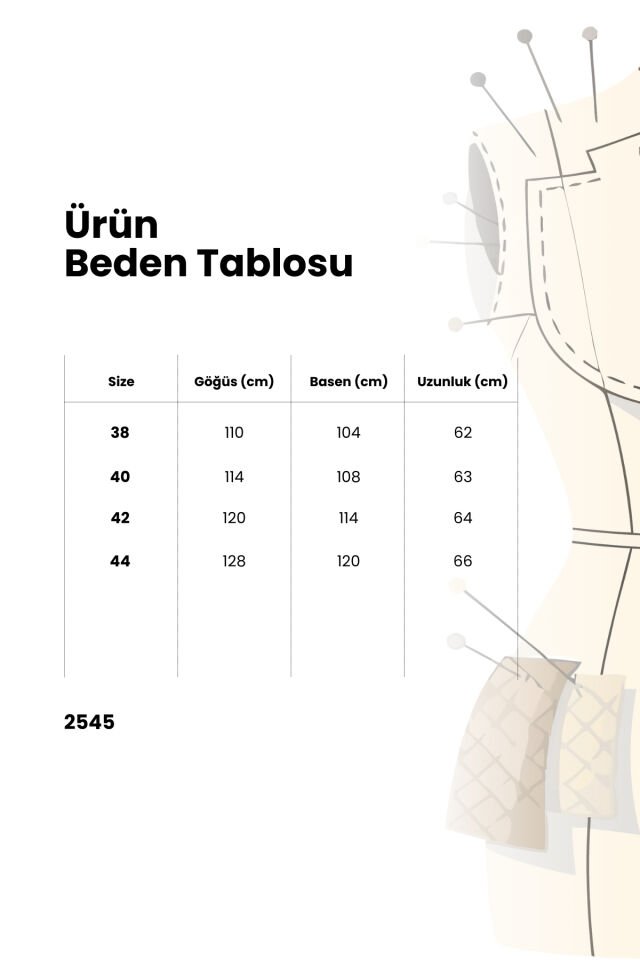 Kadın Peluş Kapitone Detaylı Düğmeli Mont Taş KS2545 42 - Taş